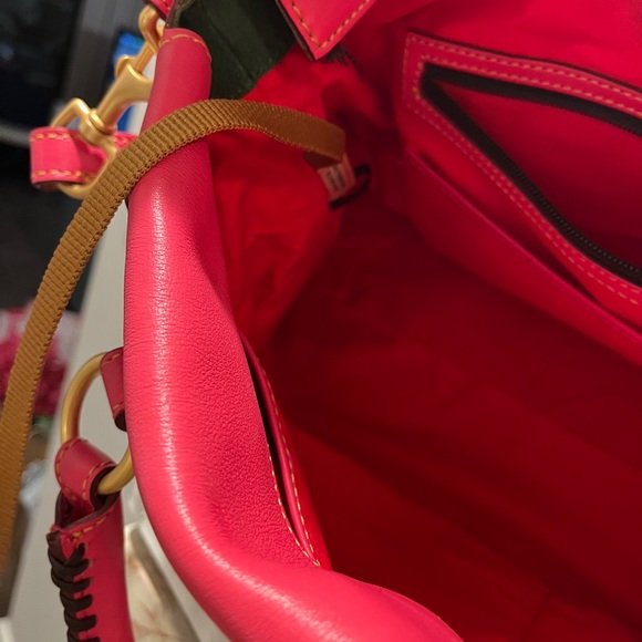 Dooney & Bourke Florentine Large Fuchsia Satchel - Picture 10 of 15